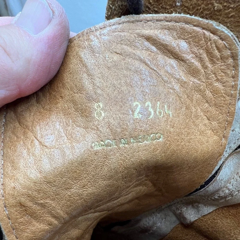 Bed Stu Protege Distressed Tan Leather Cap Toe Combat Boots Size 8 2364